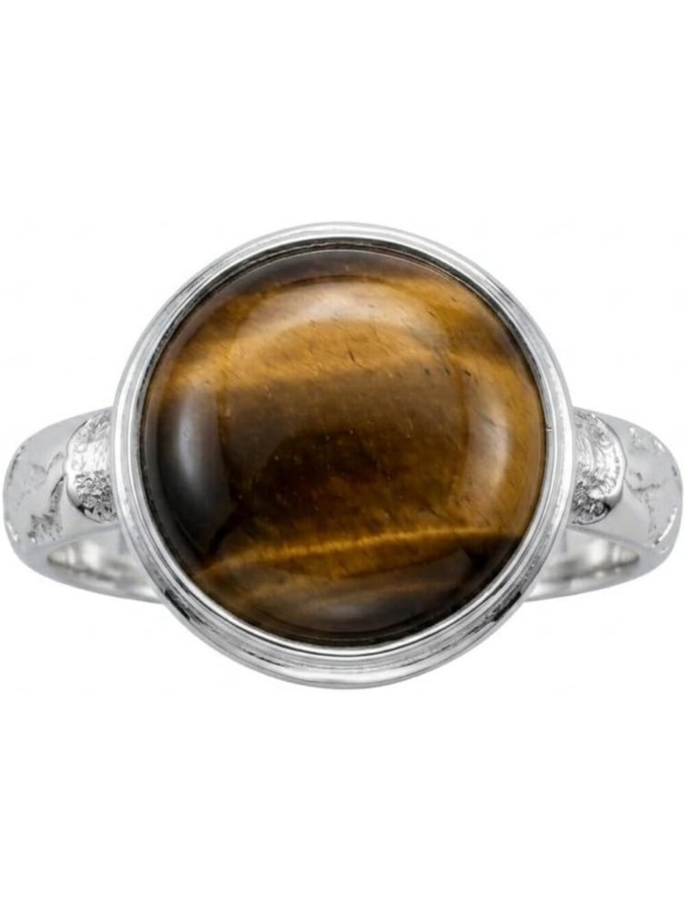 Natural Tiger's Eye 925 Sterling Silver Ring, Size 6.75, Boho Chic Jewelry